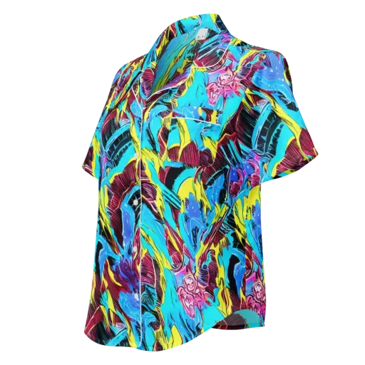 Chromatic Flora on a Women's Short Sleeve Pajama Top