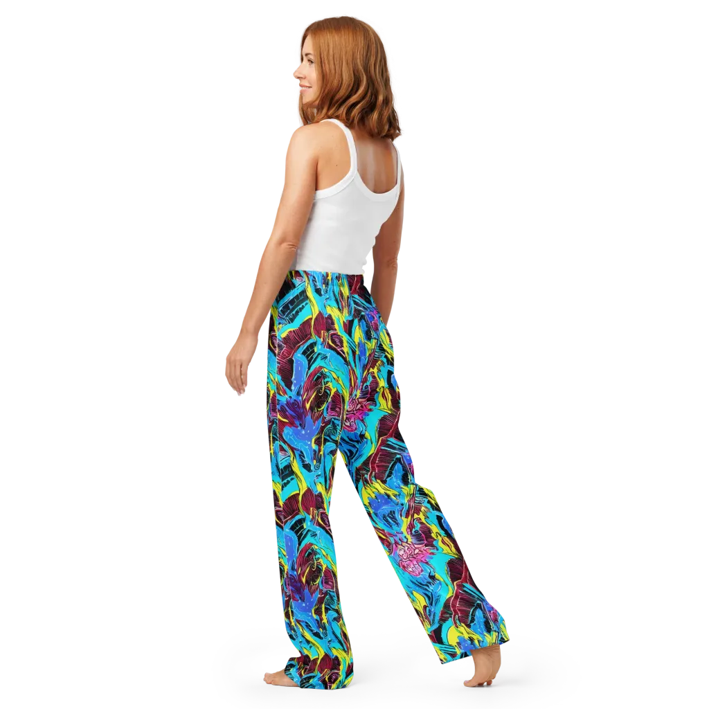 Chromatic Flora on Women's Pajama Pants — Back