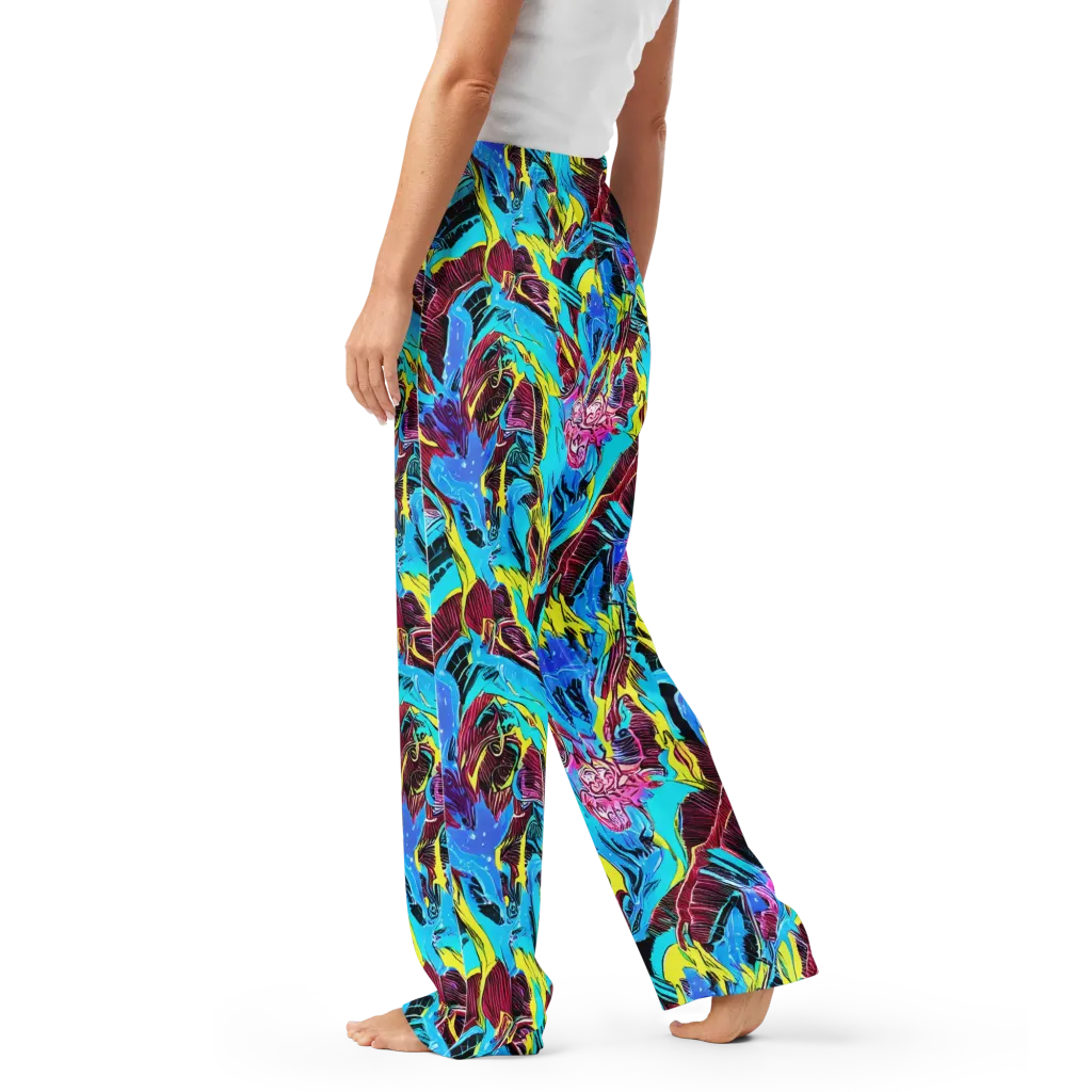 Chromatic Flora on Women's Pajama Pants — Left
