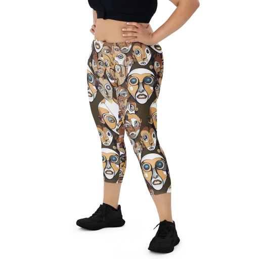 Many-eyed Masquerade on a Capri Leggings