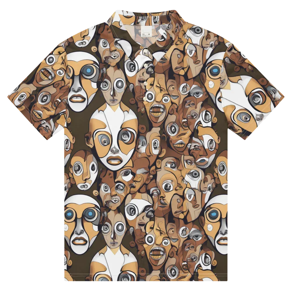 Many-eyed Masquerade on Men's Slim Fit Polo Shirt — Front