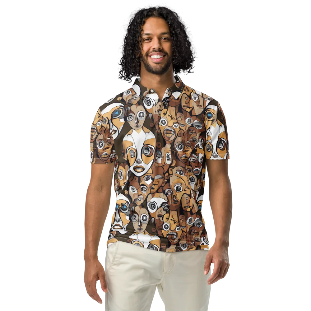 Many-eyed Masquerade on Men's Slim Fit Polo Shirt — Front