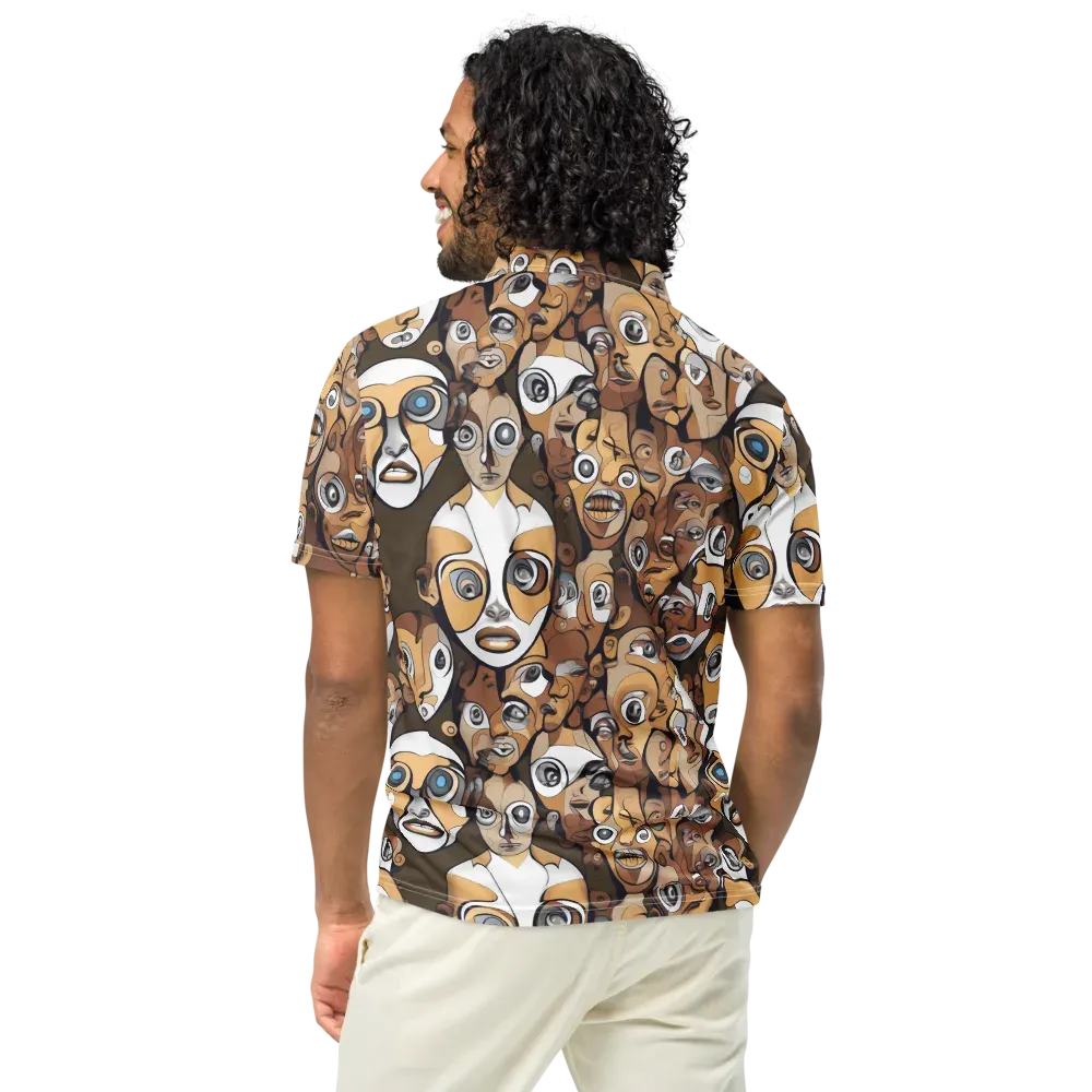 Many-eyed Masquerade on Men's Slim Fit Polo Shirt — Back