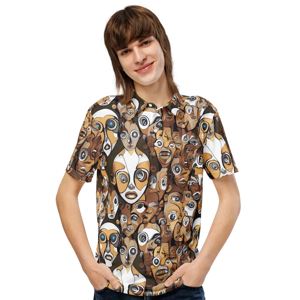Many-eyed Masquerade on Men's Slim Fit Polo Shirt — Front