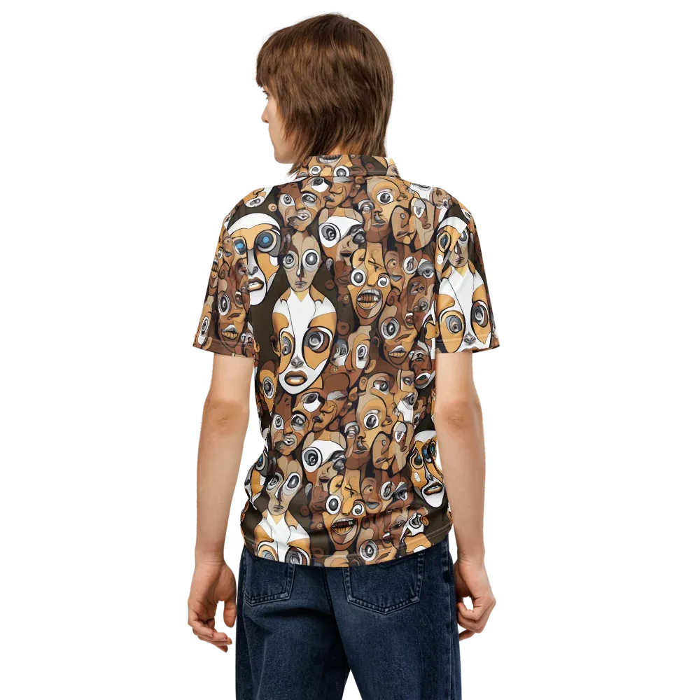Many-eyed Masquerade on Men's Slim Fit Polo Shirt — Back