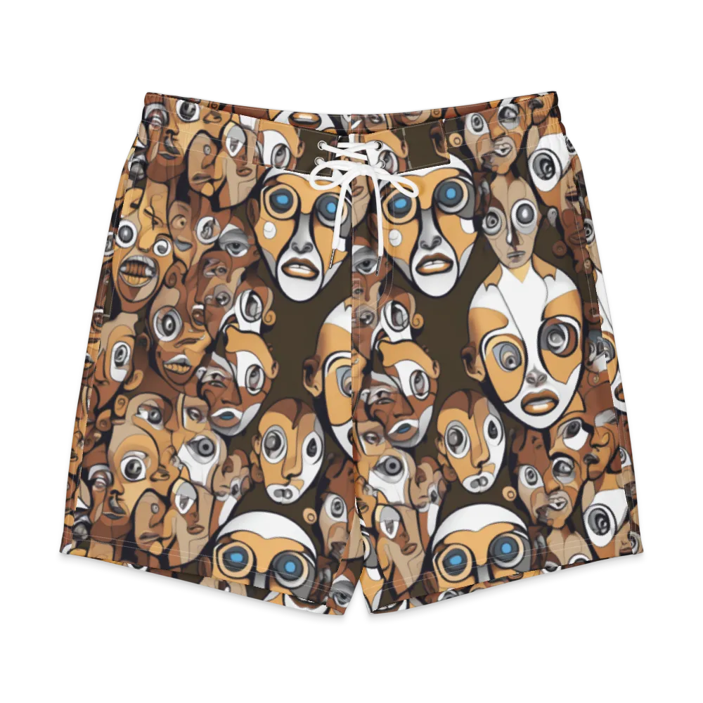 Many-eyed Masquerade on Men's Board Shorts — Front