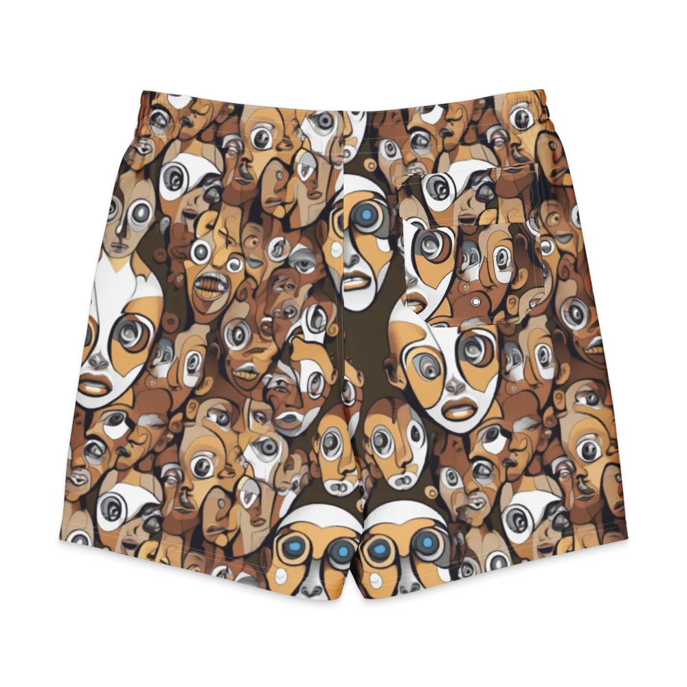 Many-eyed Masquerade on Men's Board Shorts — Back