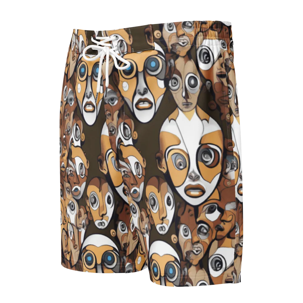 Many-eyed Masquerade on Men's Board Shorts — Front