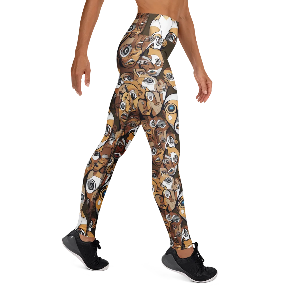 Many-eyed Masquerade on Yoga Leggings — Right