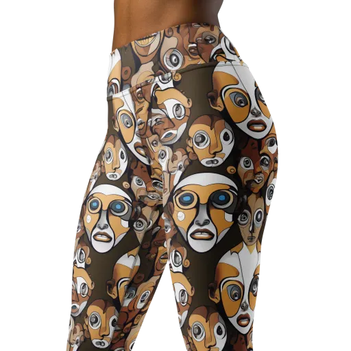 Many-eyed Masquerade on a Yoga Leggings