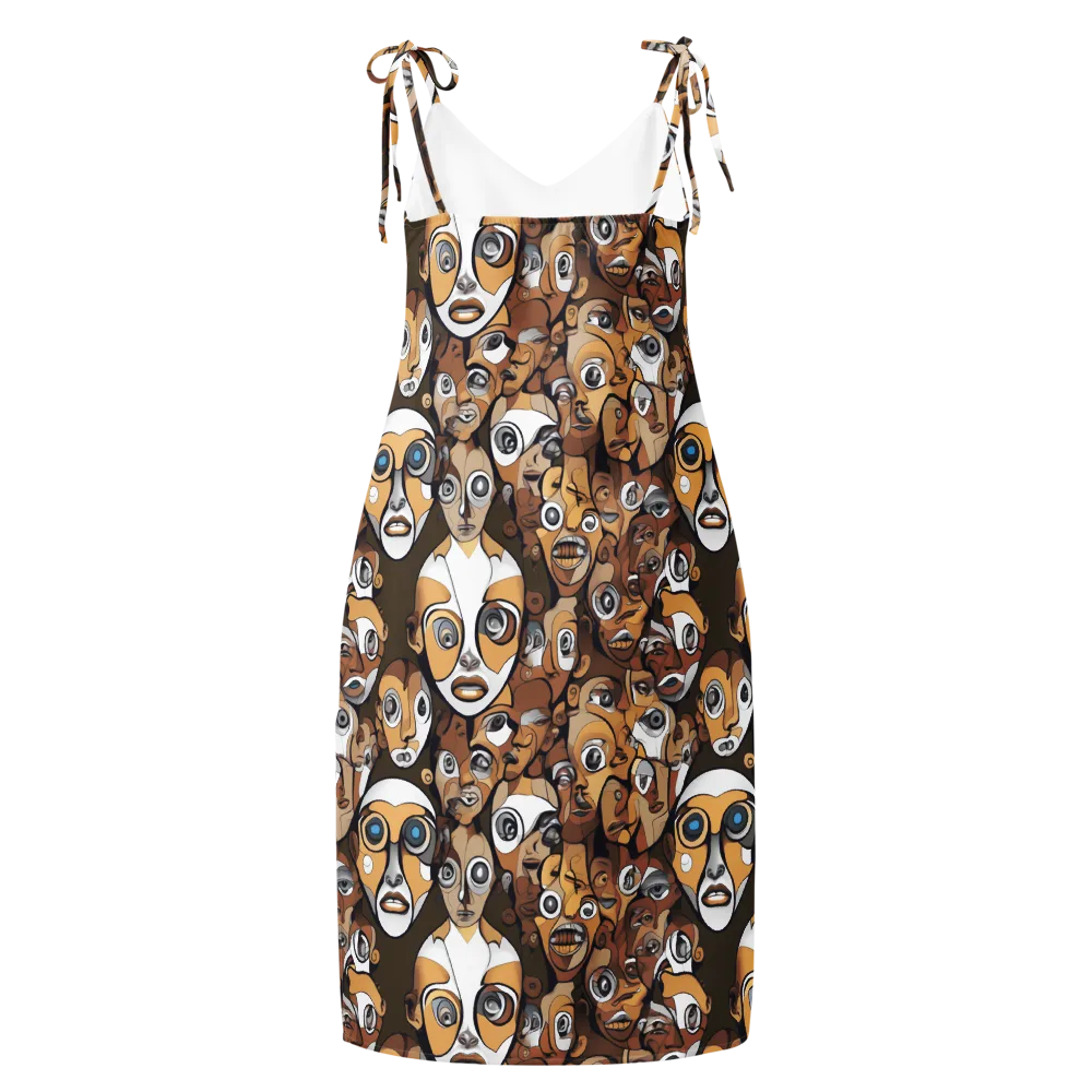 Many-eyed Masquerade on Slip Dress — Back