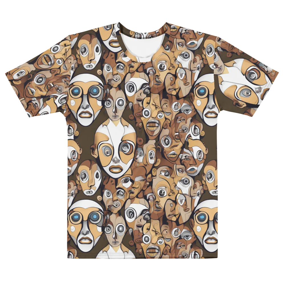 Many-eyed Masquerade on Men's Cotton Crew Neck T-Shirt — Front