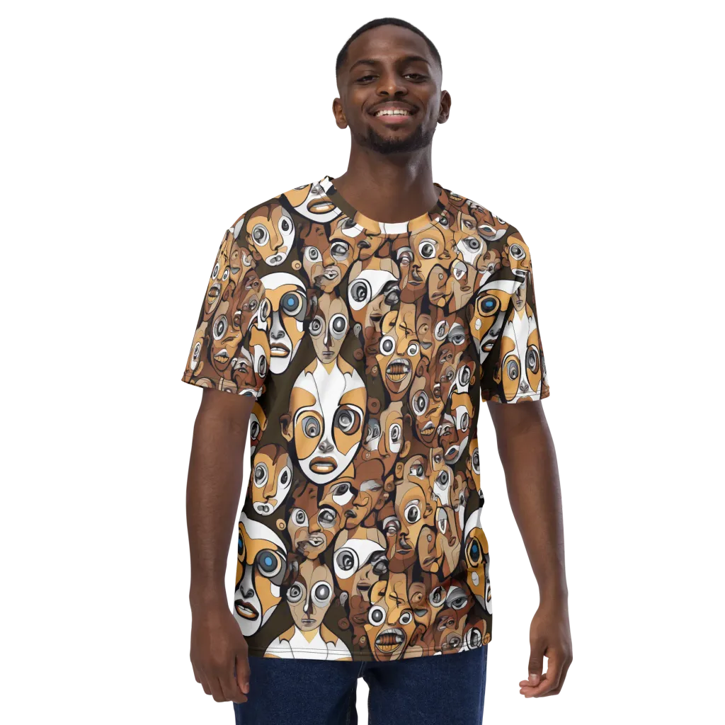Many-eyed Masquerade on Men's Crew Neck T-Shirt — Front