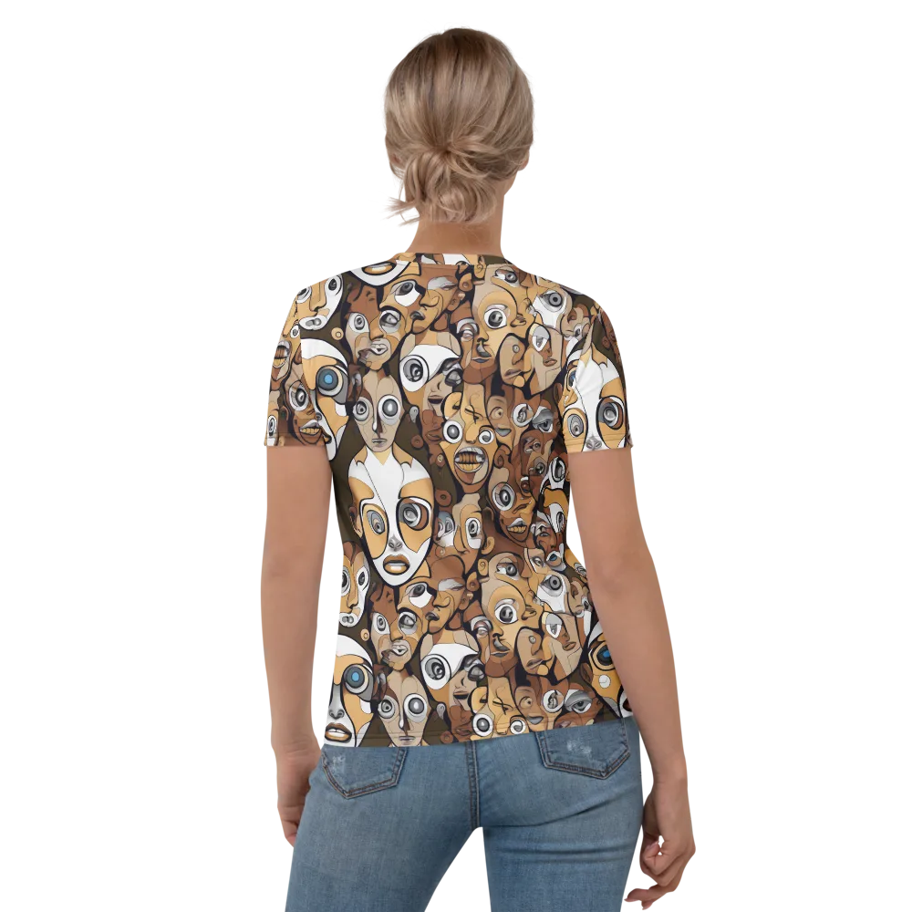 Many-eyed Masquerade on Women's Crew Neck T-Shirt — Back
