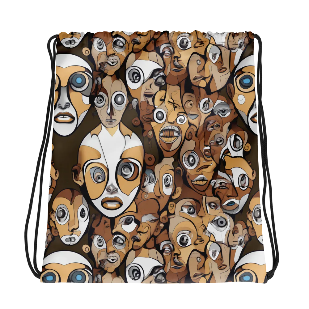 Many-eyed Masquerade on Drawstring Bag — Photo