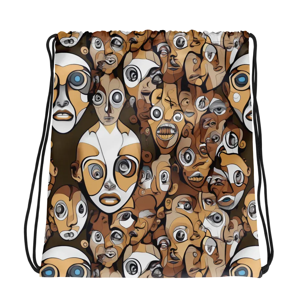 Many-eyed Masquerade on Drawstring Bag — Photo