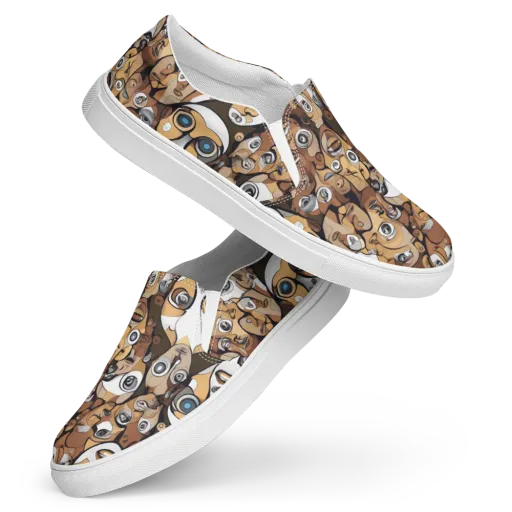 Many-eyed Masquerade on a Women's Slip-On Canvas Shoes