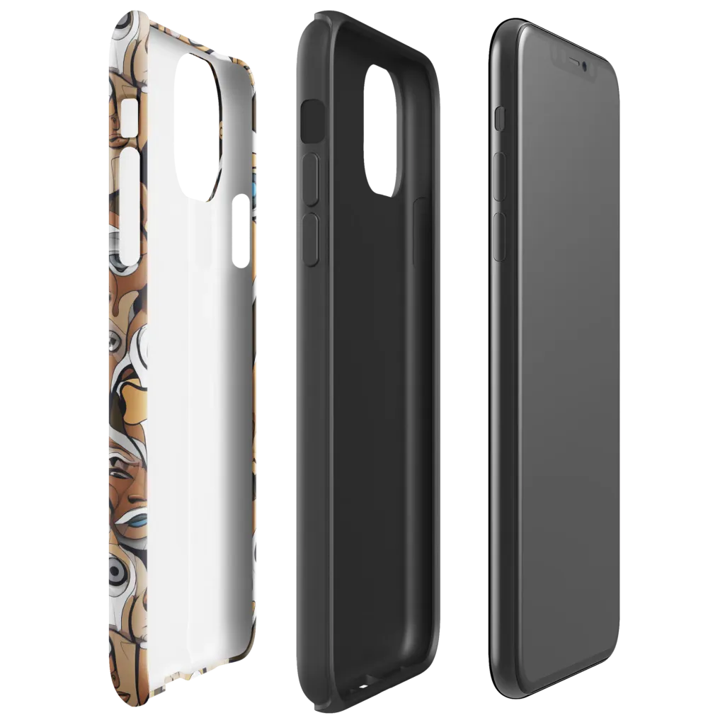 Many-eyed Masquerade on Tough Case for iPhone® — Right