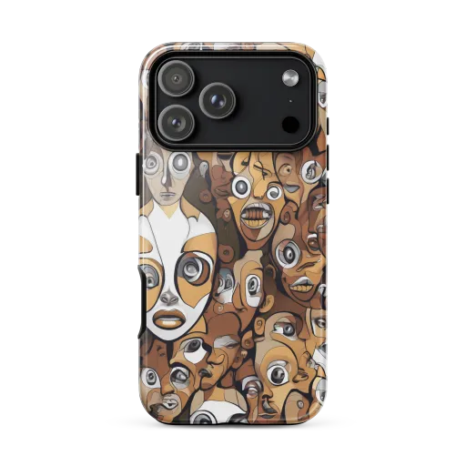 Many-eyed Masquerade on a Tough Case for iPhone®