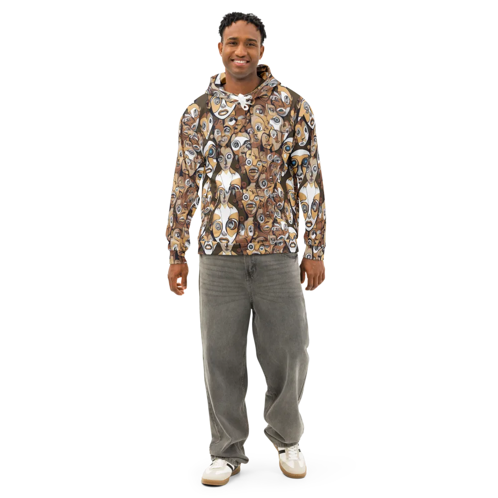 Many-eyed Masquerade on Cotton Hoodie — Front