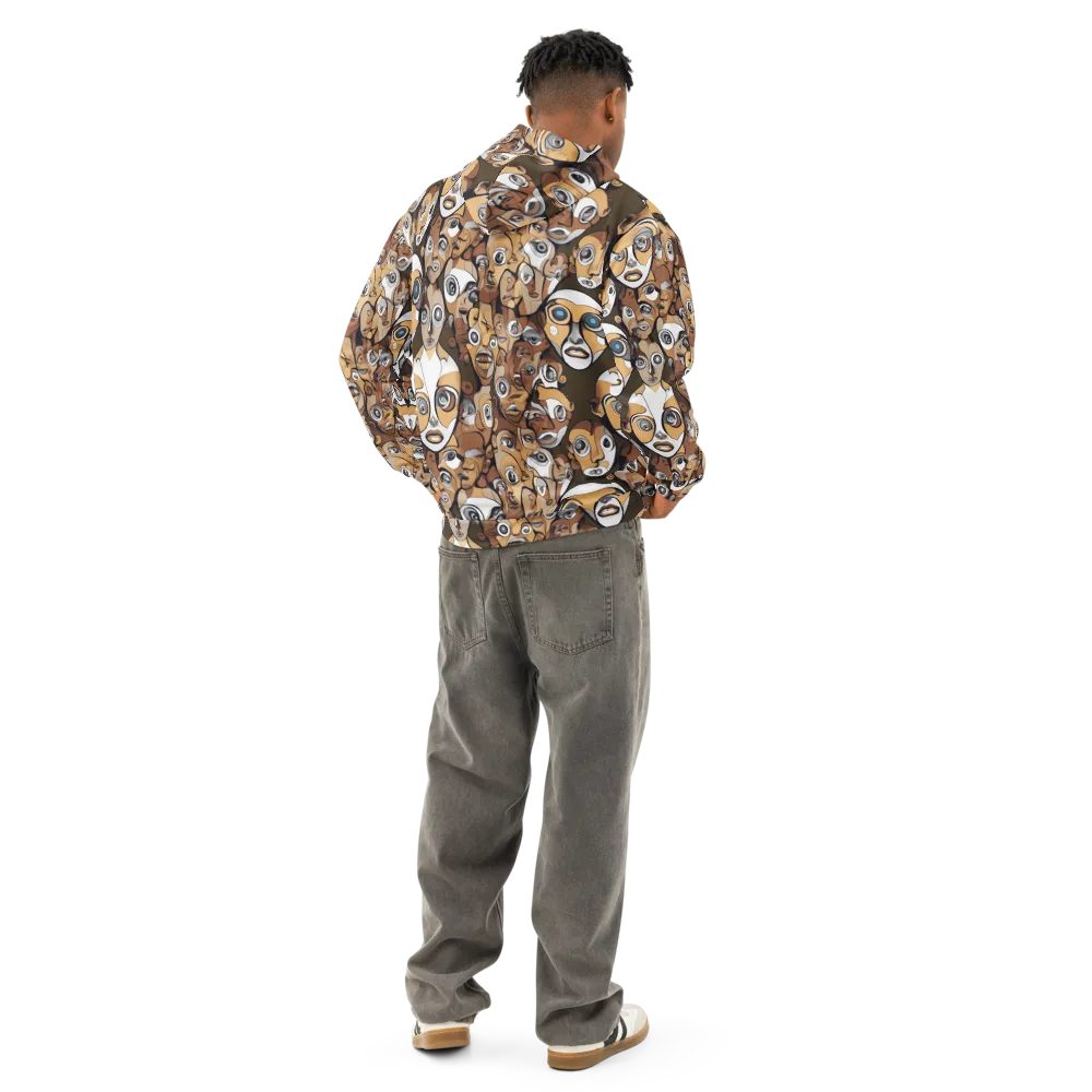 Many-eyed Masquerade on Cotton Hoodie — Back