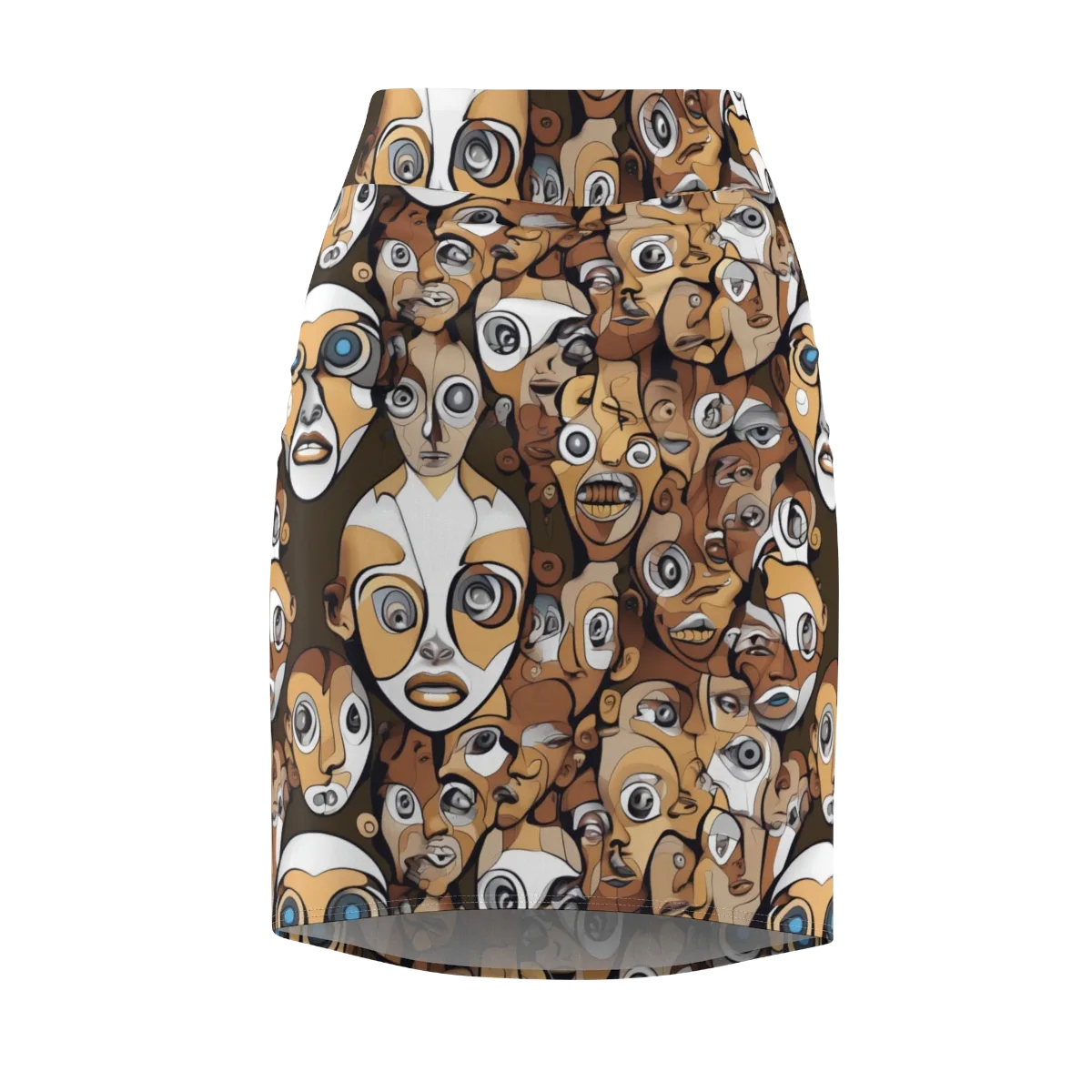 Many-eyed Masquerade on Pencil Skirt — Front