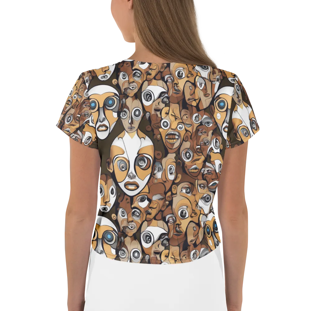 Many-eyed Masquerade on Crop Tee — Back