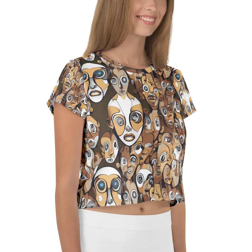 Many-eyed Masquerade on Crop Tee — Right