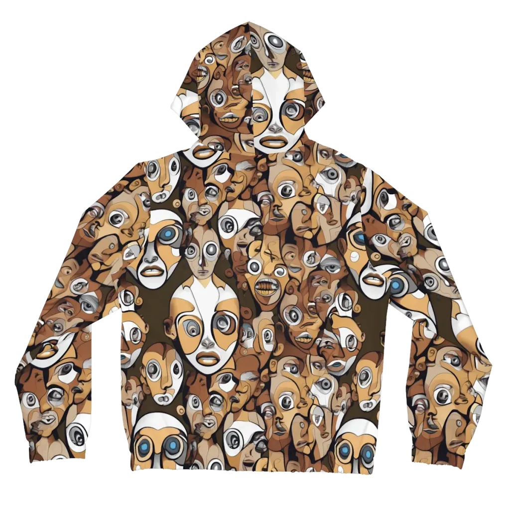 Many-eyed Masquerade on Women's Full-Zip Hoodie — Back