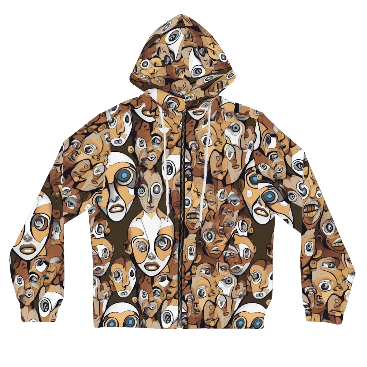 Many-eyed Masquerade on Women's Full-Zip Hoodie — Front