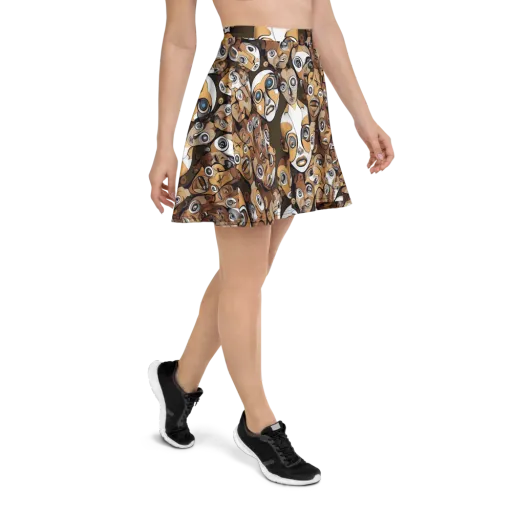 Many-eyed Masquerade on a Skater Skirt
