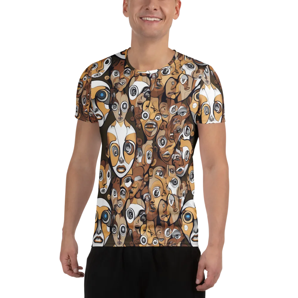 Many-eyed Masquerade on Men's Athletic T-Shirt — Front