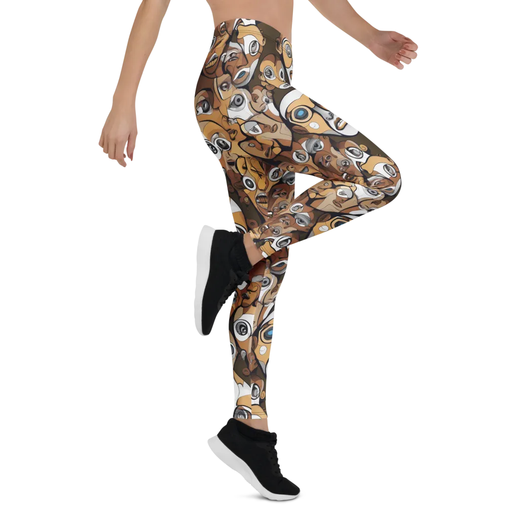 Many-eyed Masquerade on Leggings — Right