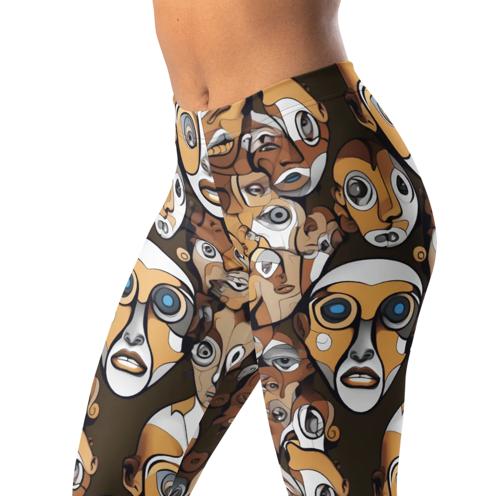 Many-eyed Masquerade on Leggings — Left Front