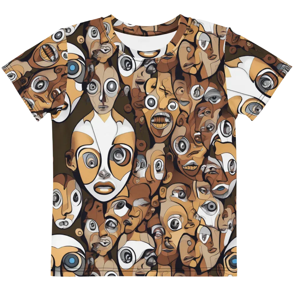 Many-eyed Masquerade on Kids Crew Neck T-Shirt — Front