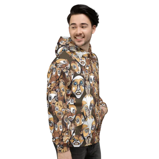 Many-eyed Masquerade on a Hoodie
