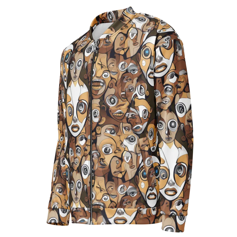 Many-eyed Masquerade on Bomber Jacket — Left Front