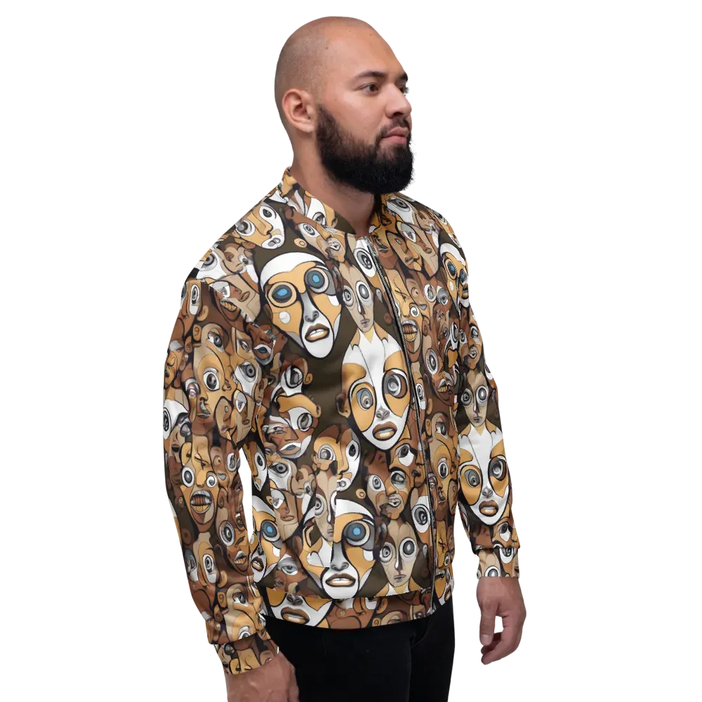 Many-eyed Masquerade on Bomber Jacket — Right
