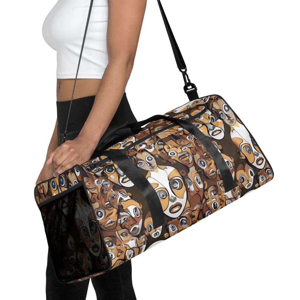 Many-eyed Masquerade on Duffle Bag — Front
