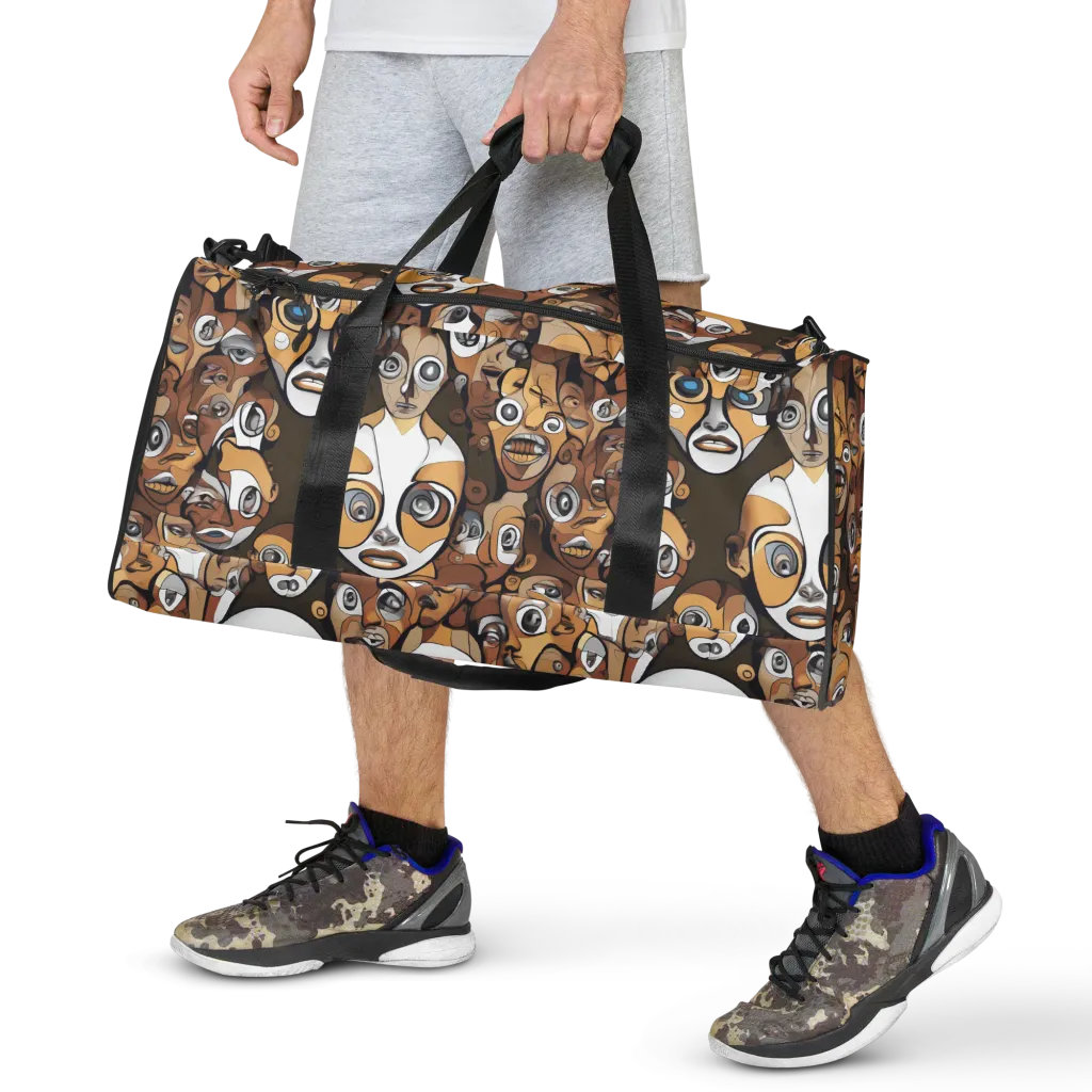 Many-eyed Masquerade on Duffle Bag — Front