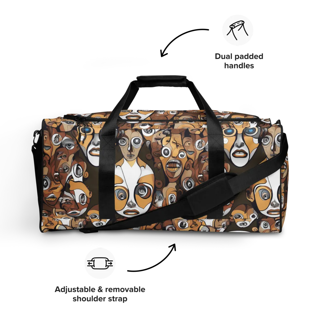 Many-eyed Masquerade on Duffle Bag — Front