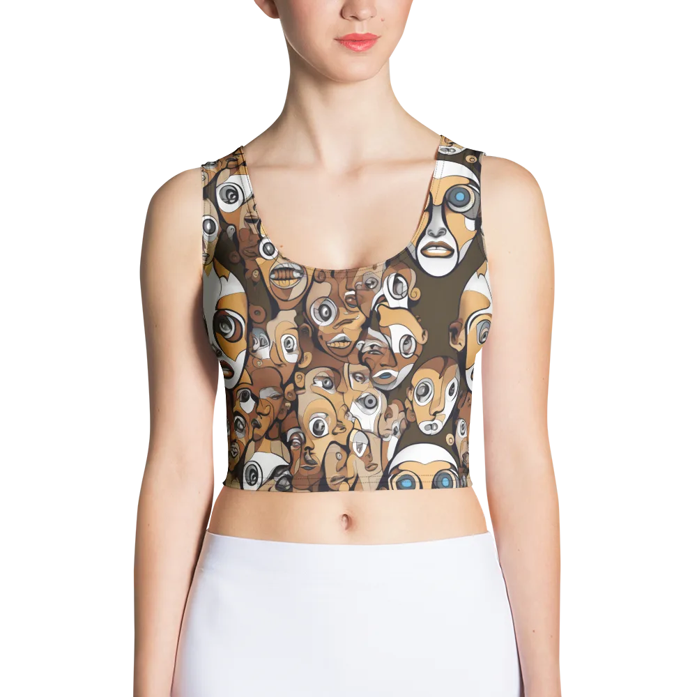 Many-eyed Masquerade on Crop Top — Front