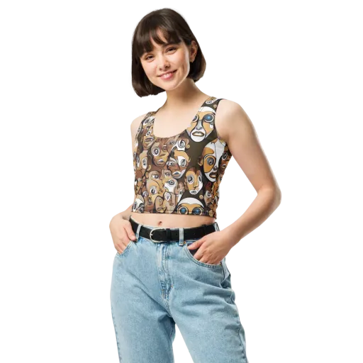 Many-eyed Masquerade on a Crop Top