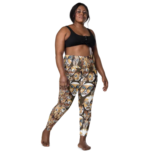 Many-eyed Masquerade on a Leggings with Pockets