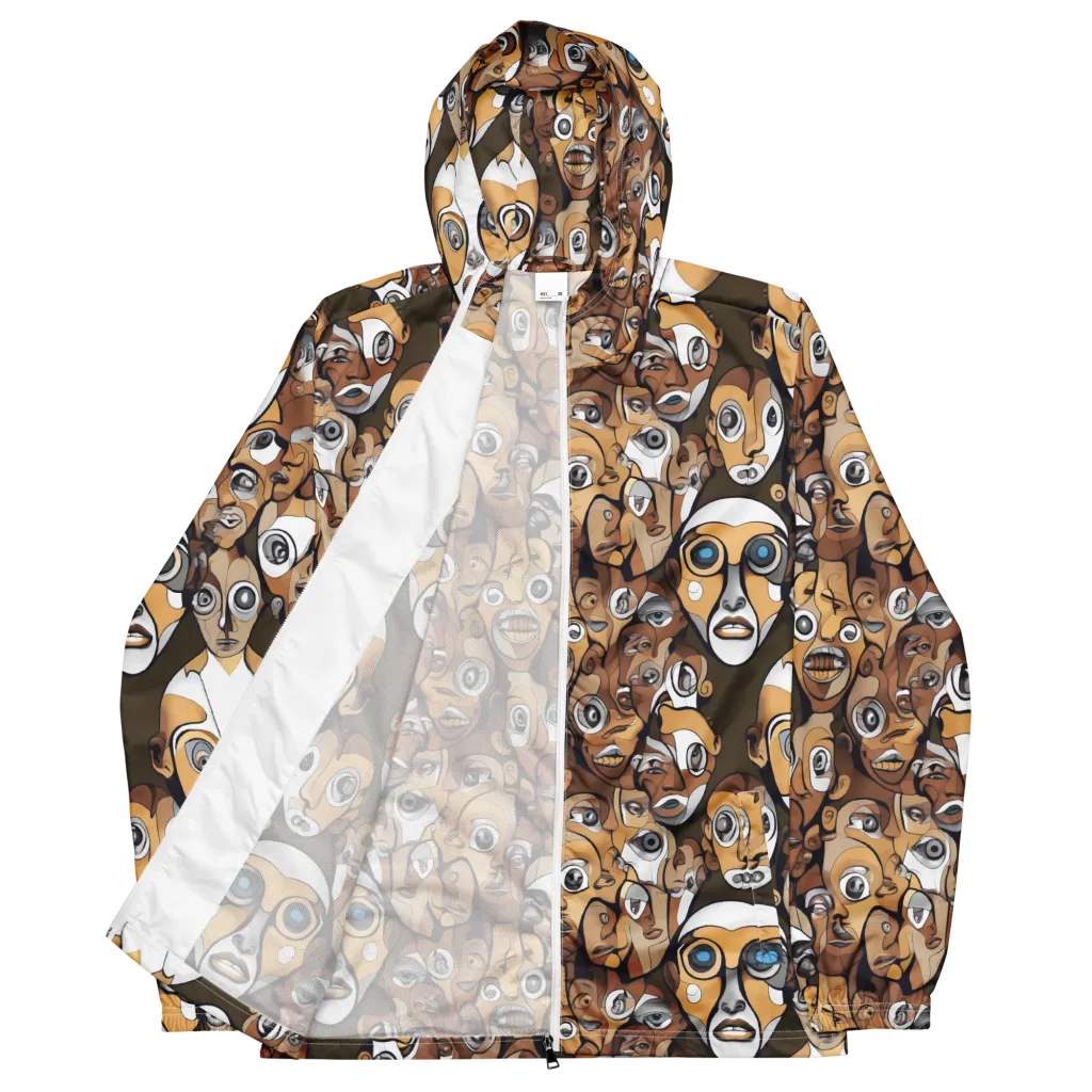 Many-eyed Masquerade on Men's Windbreaker — Front