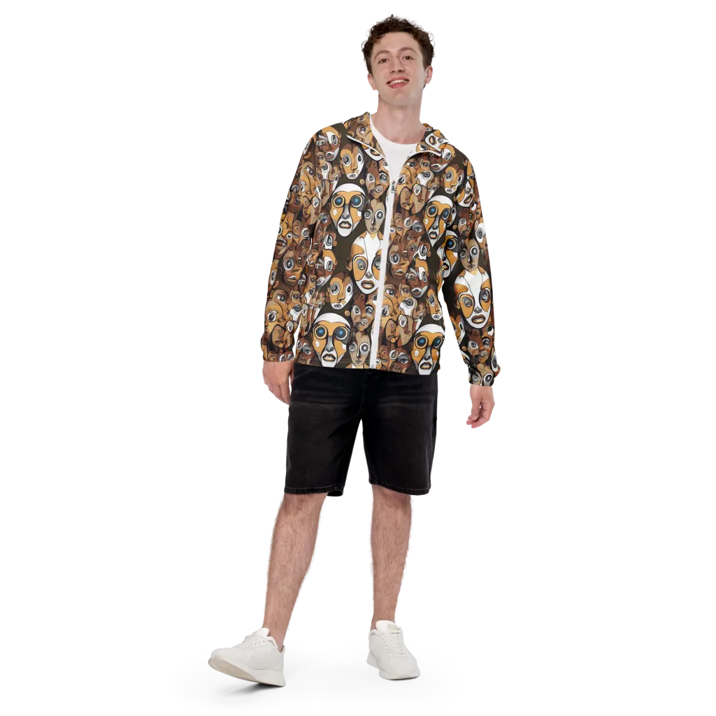 Many-eyed Masquerade on Men's Windbreaker — Front