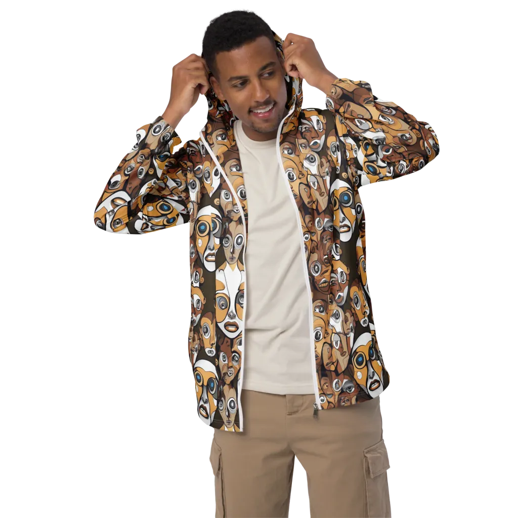 Many-eyed Masquerade on Men's Windbreaker — Front