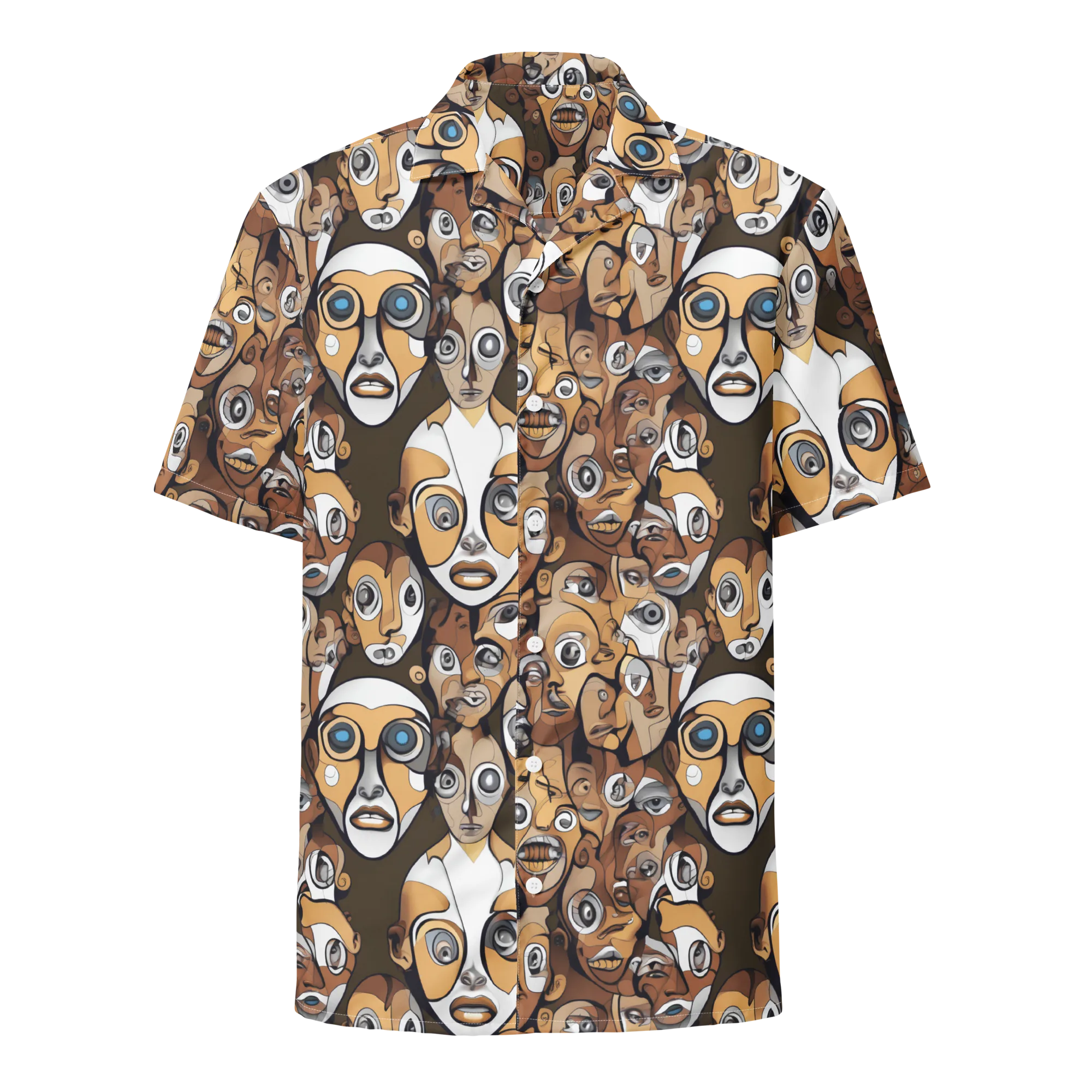 Many-eyed Masquerade on Button Shirt — Front