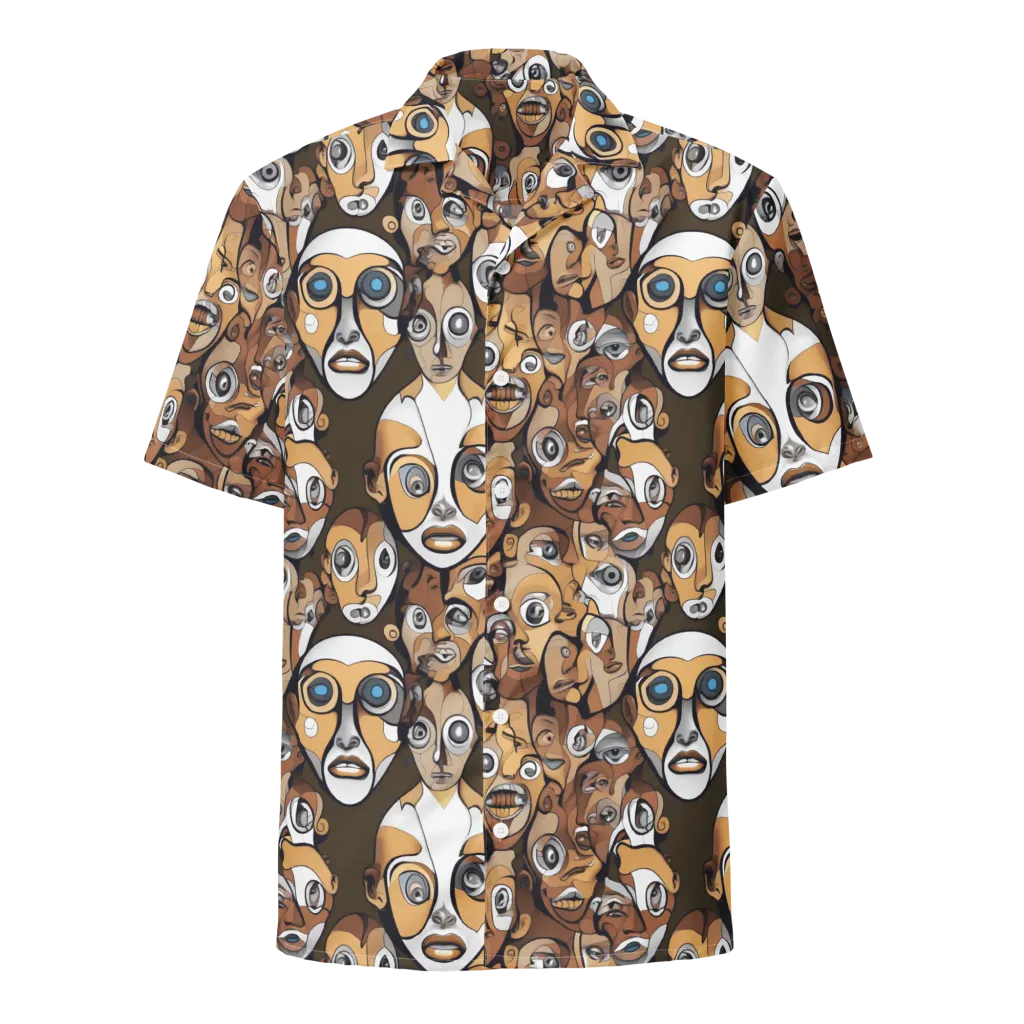 Many-eyed Masquerade on Button Shirt — Front