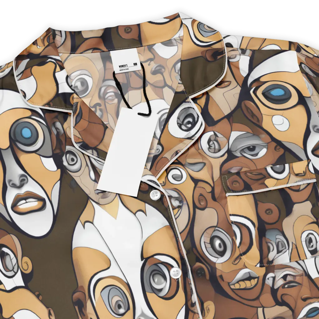 Many-eyed Masquerade on Women's Short Sleeve Pajama Top — Product details